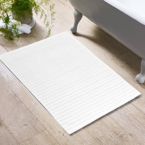 kinton crafts quick drying bath mats 50 x 80 cm 1000 gsm premium cotton soft amp durable machine wash non-slippery absorbent floor mat for bathroom classic double stitched white bath mat