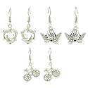 Kinza Oxidised Silver Charms Earrings Combo For Girls And Women