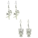 Kinza Oxidised Silver Charms Earrings Combo For Girls And Women