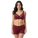 Kinzie Elegant Floral Jacquard Lingerie Set Grey