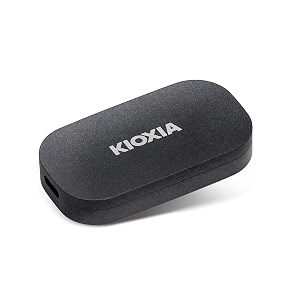 kioxia exceria plus g2 portable ssd - usb 32 gen 2 up to 1050mbs compact amp durable military-grade protection aes encryption 500gb storage capacity
