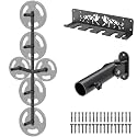 Kipika Weight Plate Storage Rack - Wall Mounted Weight Plate Holder with Durable Steel Construction Organizer for Olympic Plates, 1000lb Capacity, Space-Saving for Home Gym