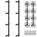 Kipika Weight Plate Storage Rack - Wall Mounted Weight Plate Holder with Durable Steel Construction Organizer for Olympic Plates, 1000lb Capacity, Space-Saving for Home Gym