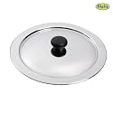 Premium Heavy Stainless Steel Lid for All The Brands of Pans, Kadais and Pots-(Size:24 cm)