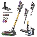 KIPMAX Cordless Vacuum Cleaner,Upgraded 550W/50KPA/70Mins/With No-Drill Charging Station Cordless Stick Vacuum Cleaner,LED Display&Aromatherapy Vacuum Cleaners for Home Pet Hair,for Hard Floor,Carpet