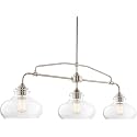 Kira Home Harlow 38" Modern Schoolhouse 3-Light Kitchen Island Light