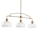 Kira Home Harlow 38" Modern Schoolhouse 3-Light Kitchen Island Light