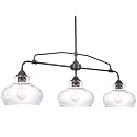 Kira Home Harlow 38" Modern Schoolhouse 3-Light Kitchen Island Light