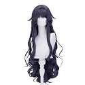 KIRA KIRA Anime The Fragrant Flower Blooms with Dignity Cosplay Wig Waguri Kaoruko Wig 90cm Long Curly Purple Hair for Halloween Cosplay