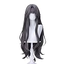 KIRA KIRA Anime The Fragrant Flower Blooms with Dignity Cosplay Wig Waguri Kaoruko Wig 90cm Long Curly Black Gray Hair for Halloween Cospla