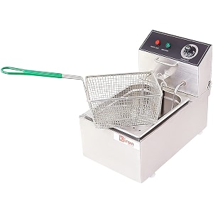 stainless steel electric 8 liter deep fryer for restaurant and kitchen and commercial use
