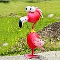 Kircust Flamingo Decor Yard Decorations Outdoor Garden Statue Outside Metal Bird Courtyard Art Pink Flamingos for Patio Backyard Porch Decoration