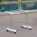 Cloth Stand for Drying Clothes Foldable and Movable with Inbuild Wheel, Cloth Stand Mobile Towel Rack, Space Save Clothes Drying Rack for Indoor Outdoor | Movable Adjustable Wings.