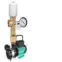 kirloskar aquanight 100 bronz 1 hp water pump with 24 liter water pressure boosting 24 liter tank, 5 way Connector, Pressure Guage, Pressure Switch, (multicolour)