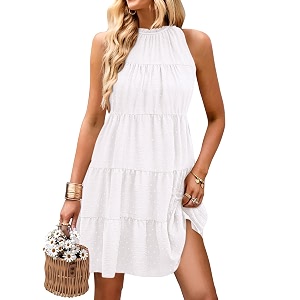 KIRUNDO Summer Sundresses for Women Halter Dress