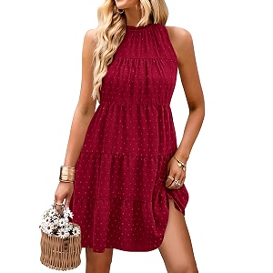 KIRUNDO Summer Sundresses for Women Halter Dress
