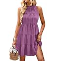KIRUNDO Summer Sundresses for Women Halter Dress