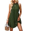 KIRUNDO Summer Sundresses for Women Halter Dress