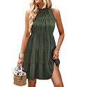 KIRUNDO Summer Sundresses for Women Halter Dress