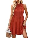 KIRUNDO Summer Sundresses for Women Halter Dress
