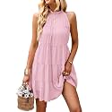 KIRUNDO Summer Sundresses for Women Halter Dress