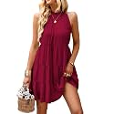KIRUNDO Summer Sundresses for Women Halter Dress