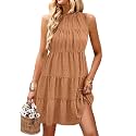 KIRUNDO Summer Sundresses for Women Halter Dress