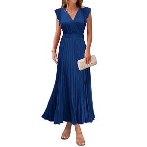 KIRUNDO Womens Summer Maxi Dresses Elegant V