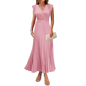 KIRUNDO Womens Summer Maxi Dresses Elegant V