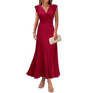 KIRUNDO Womens Summer Maxi Dresses Elegant V