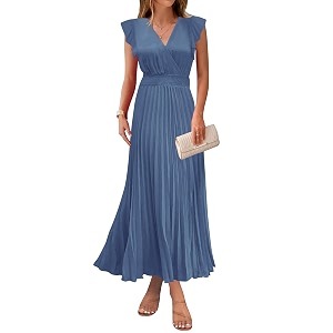 KIRUNDO Womens Summer Maxi Dresses Elegant V
