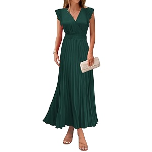KIRUNDO Womens Summer Maxi Dresses Elegant V