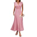 KIRUNDO Women39s Summer Maxi Dresses Elegant V
