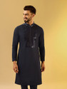 Kisah Embellished Cotton Blend Straight Kurta for