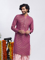 Kisah Geometric Print Cotton Blend Straight Kurta