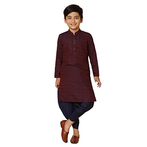 KISAH Kids Full Sleeves Silk Blend Knee
