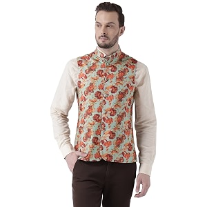 KISAH Mens Art Silk Waist Coat