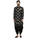 KISAH Men39s Indo-Western Sherwani Peach Cotton Blend