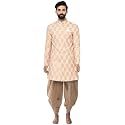 KISAH Men39s Indo-Western Sherwani Peach Cotton Blend