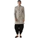 KISAH Men39s Indo-Western Sherwani Peach Cotton Blend