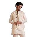 KISAH Men's Jacket - Printed Cotton Blend - Indian Wedding Outfit for Men - Ideal for Weddings and Festivals