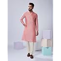KISAH Men Printed Kurta Jacket Set Full