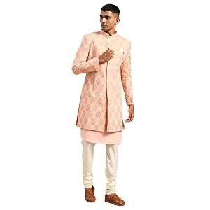 KISAH Mens Kurta Sherwani Churidar Set Indo-Western