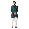 KISAH Men39s Kurta Sherwani Churidar Set Indo-Western