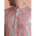 KISAH Men39s Pashmina Printed Kurta Pyjama Set