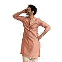 KISAH Men39s Silk Blend Mirror Work Kurta