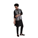 KISAH Men Printed Kurta Jacket Set Full