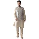 KISAH Men Printed Kurta Jacket Set Full
