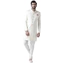 Kisah Mens Silk Blend Textured Sherwani Set