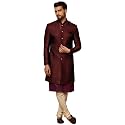 Kisah Men's Silk Blend Jacquard Textured Sherwani Set Regular Fit | Wedding, Festive &amp; Occasion Wear